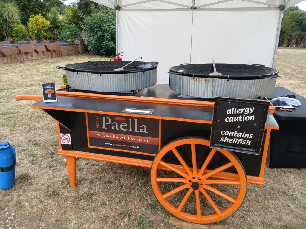Your Paella catering setup at The Manners Arms near Grantham