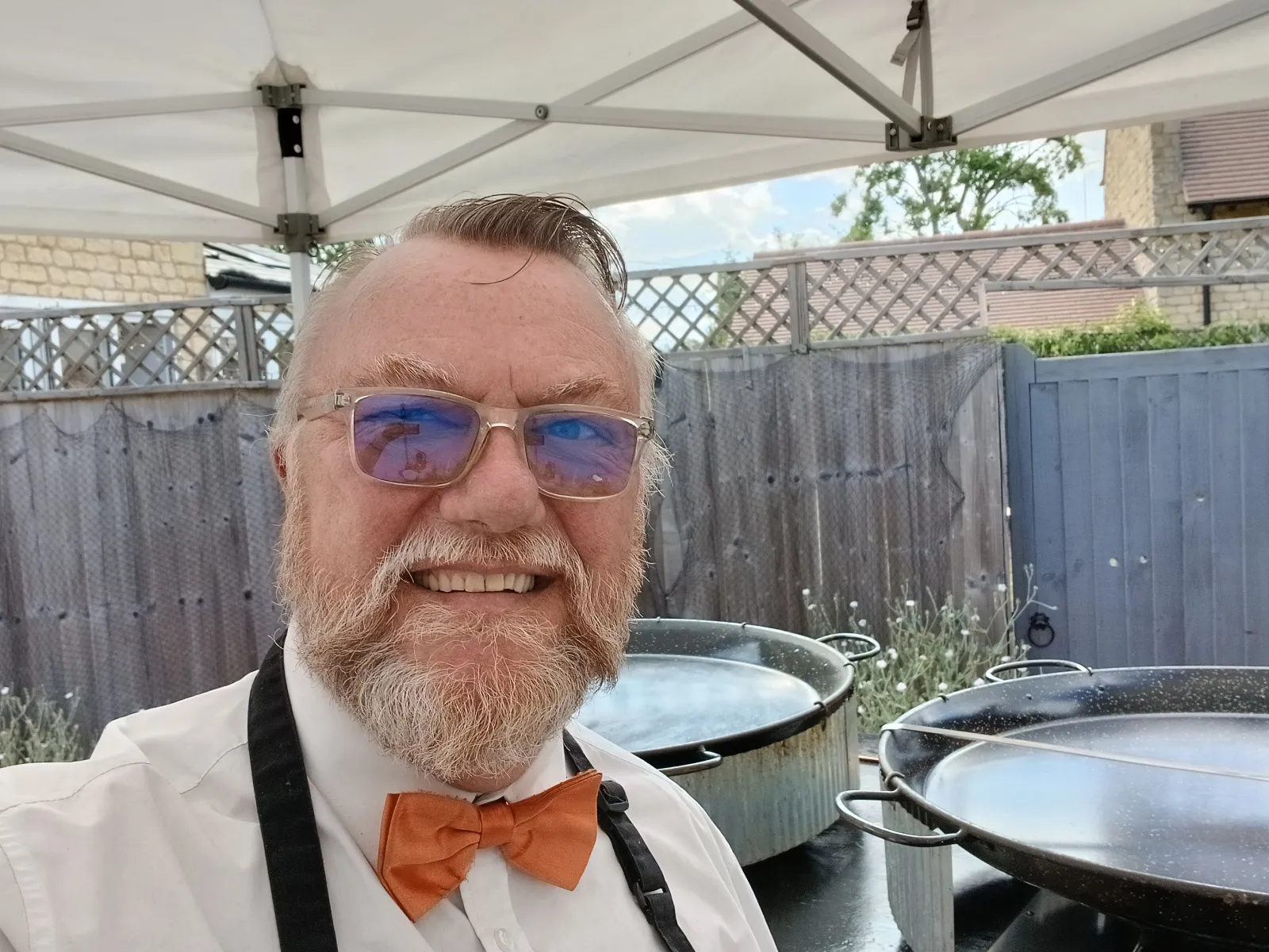 Gary from Your Paella ready to start cooking Paella