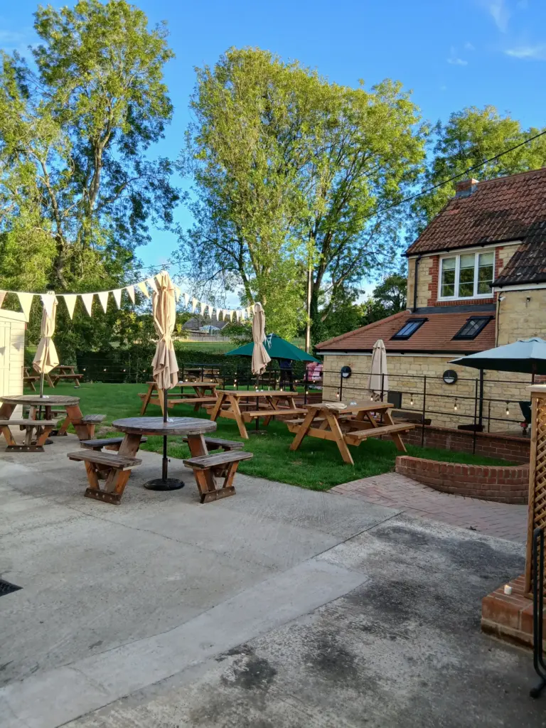 Garden at The Dove in Corton during a private party catered by Your Paella